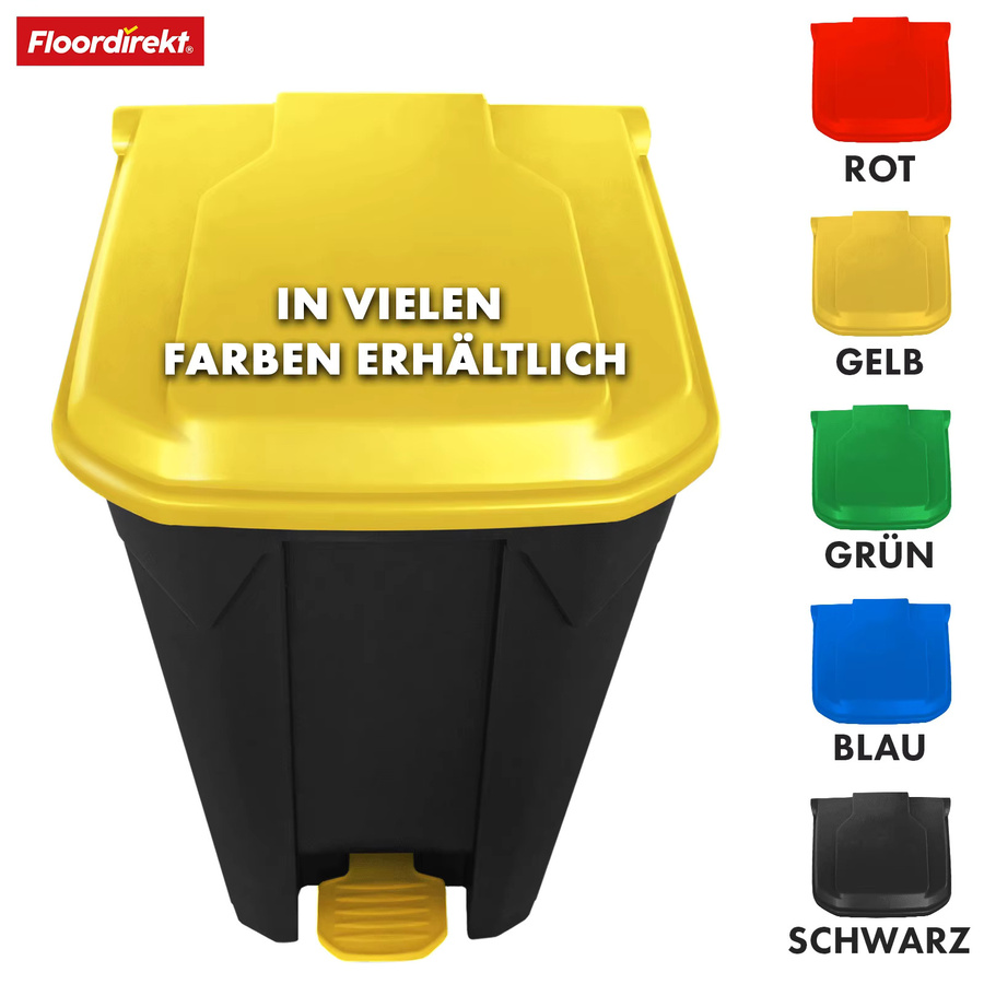 Floordirekt Mülleimer Olaf mit Pedal aus Kunststoff in Grau und Mehrfarbig - Bild 6