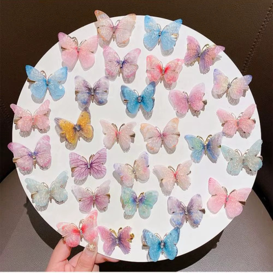 6er Set Schmetterling Haarnadeln, Bunt, Kinder & Frauen - Bild 3