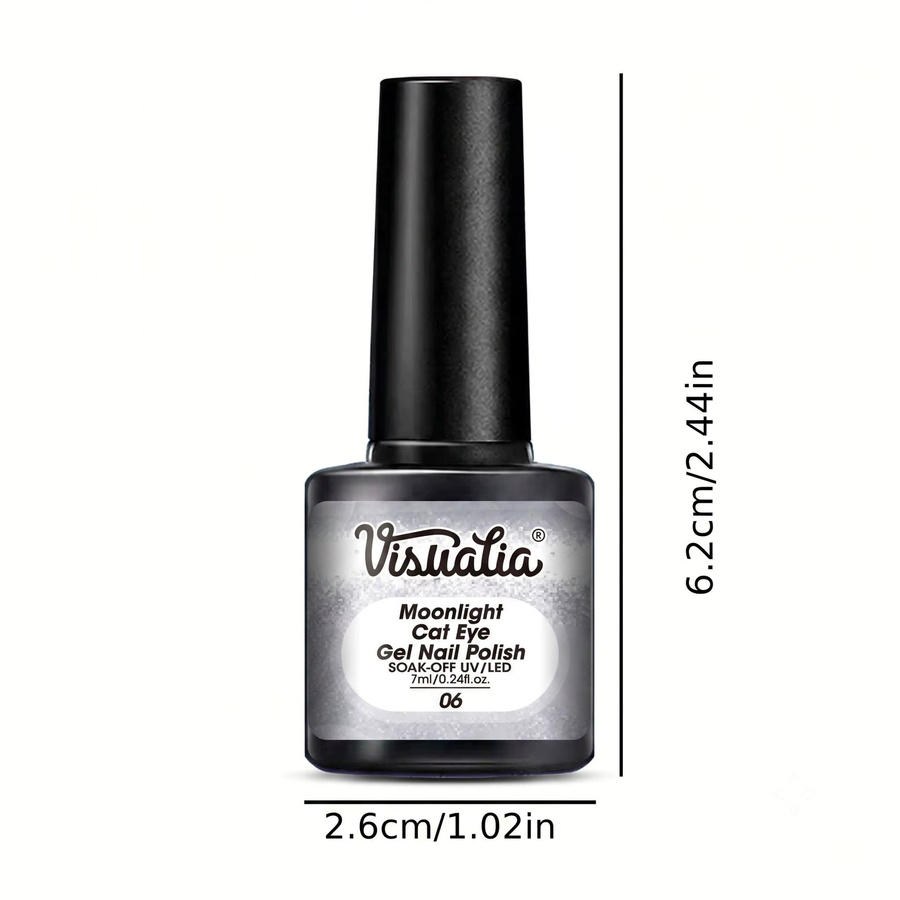 Moonlight Cat Eye Nagellack, silver, schimmernd, 7 ml - Bild 3