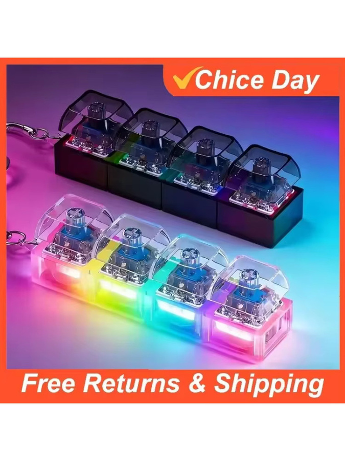 Amagi Tastatur-Schlüsselanhänger, Fidget-Spielzeug, mit LED - Bild 7