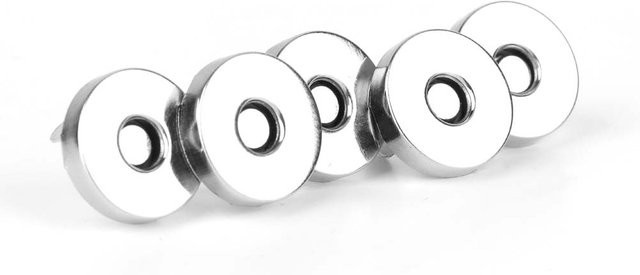 50 Stück DIYelecs Magnetische Druckknöpfe aus Metall in Weiß und Grau für Kleidung und Zubehör - Bild 1