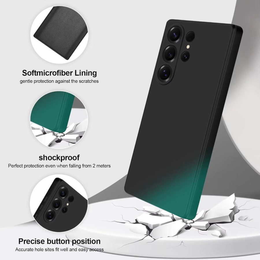 Stoßfeste Silikon-Handyhülle für Samsung Galaxy S26 Ultra, S25, S24, S23 und S22 Plus in Schwarz - Bild 2