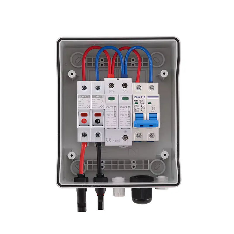XIONGISOLAR Solar-Photovoltaik-PV-Kombinatorbox mit Blitzschutz, 1 Eingang, 1 Ausgang, 600 V, IP65 wasserdicht mit MCB und SPD in ausziehbarer Hartschale - Bild 3
