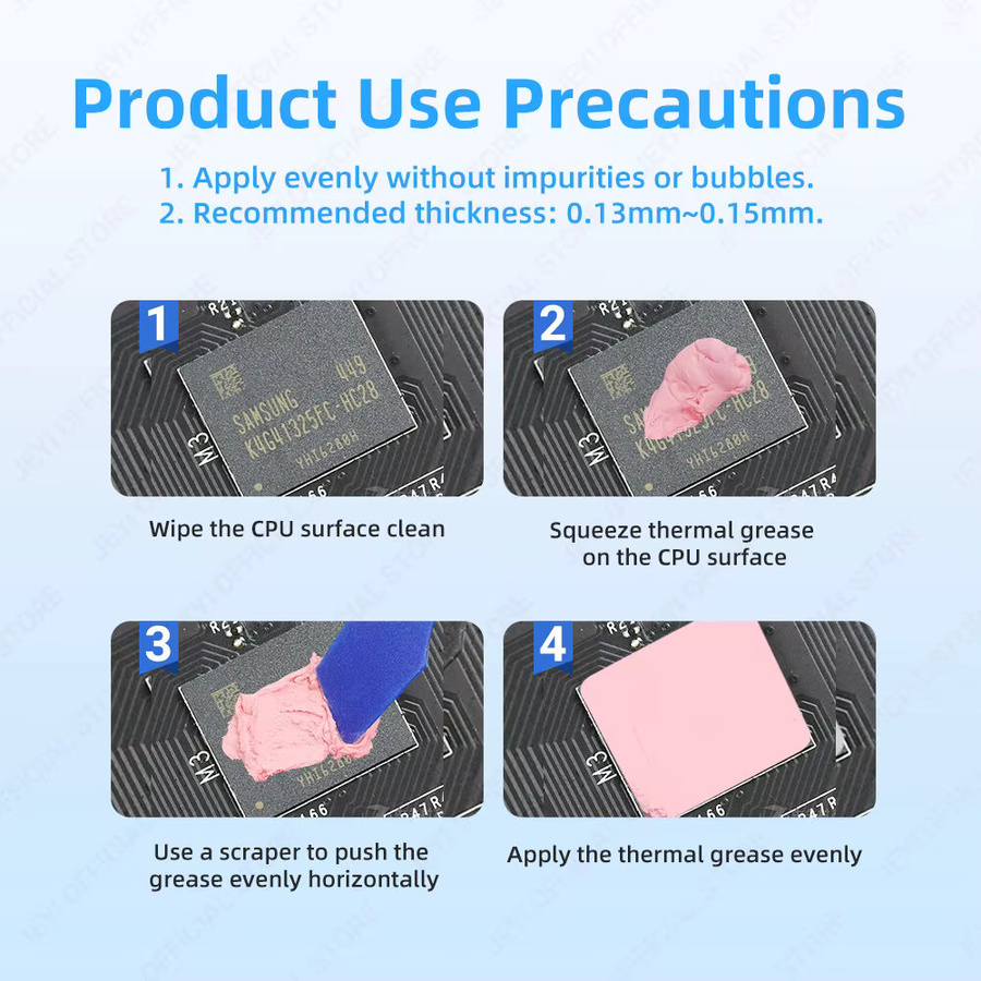 YK Thermal Putty Gel Pink 12,8 W/mk Wärmeleitpaste für VGA GPU IC Prozessor und Kühlkörper - Bild 2