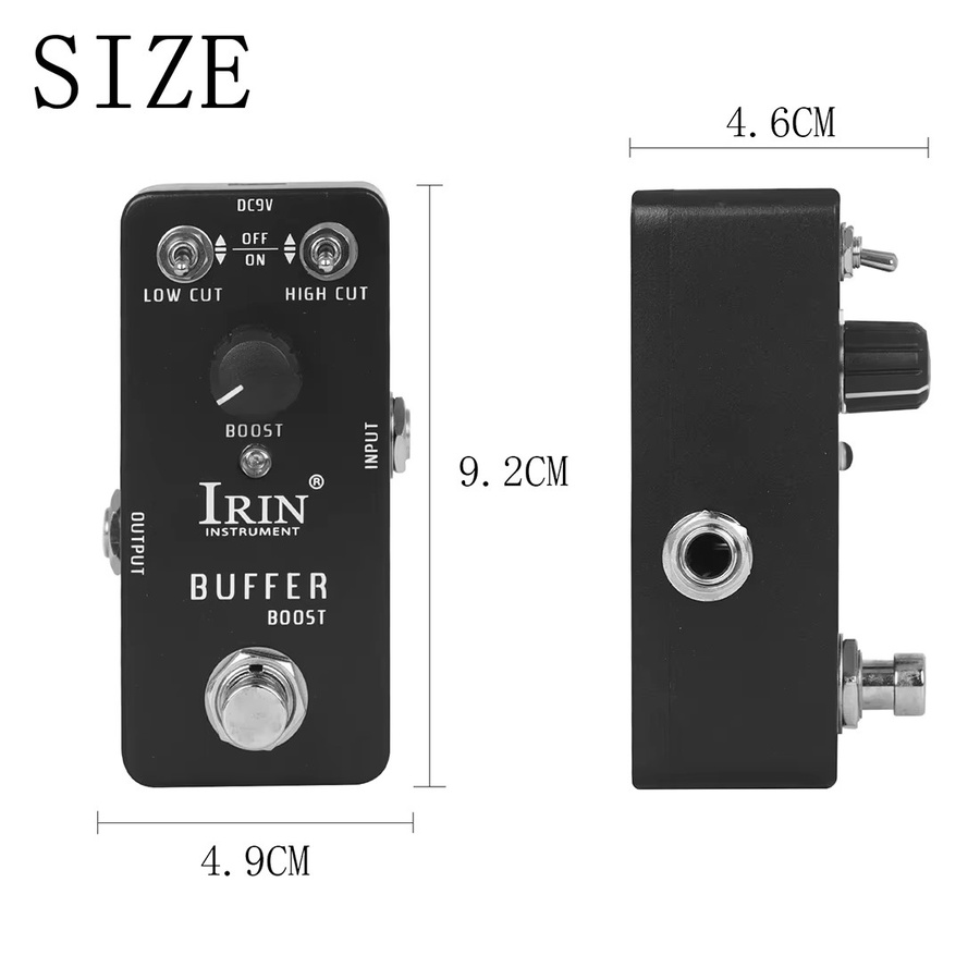 IRIN Buffer Boost E-Gitarren-Effektpedal Signalverstärker mit True Bypass in Schwarz - Bild 6