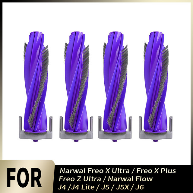 WINDNINJA Hauptbürste in Lila für Narwal Freo X Ultra, Freo X Plus, Freo Z Ultra, Narwal Flow J4, J4 Lite, J5, J5X und J6 Roboterstaubsauger Ersatzteil - Bild 1