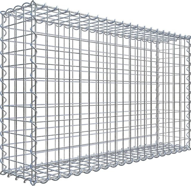 Gabiona Spiralgabione Drahtgitter aus Stahl in Silbergrau, B/H/T: 100 x 60 x 20 cm - Bild 1