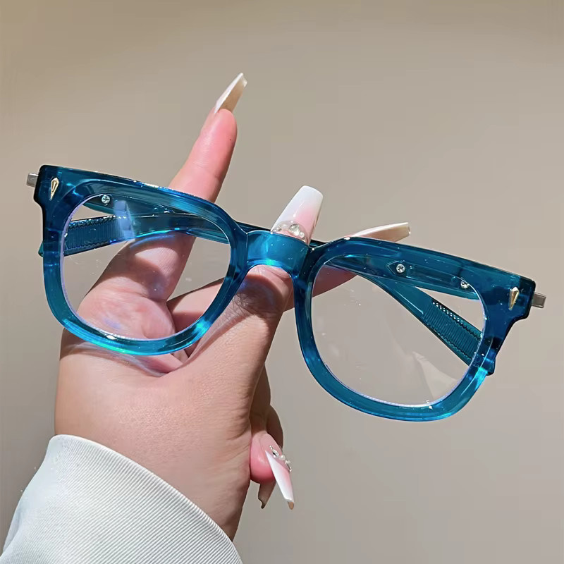 KAMMPT Korrektionsbrille, Rund, Vollrand, Kunststoff, Blau, Damen - Bild 1