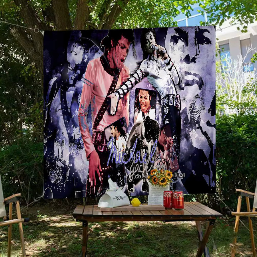 Beast Kingdom Michael Jackson Werbeflagge aus Textil in Multicolour, Rechteckig, Breite: 70 cm, Höhe: 50 cm - Bild 4