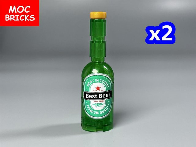 Yiran toy Bausteine Transparente Flasche Bier Wein Getränk Stein-Aufsätze - Bild 1