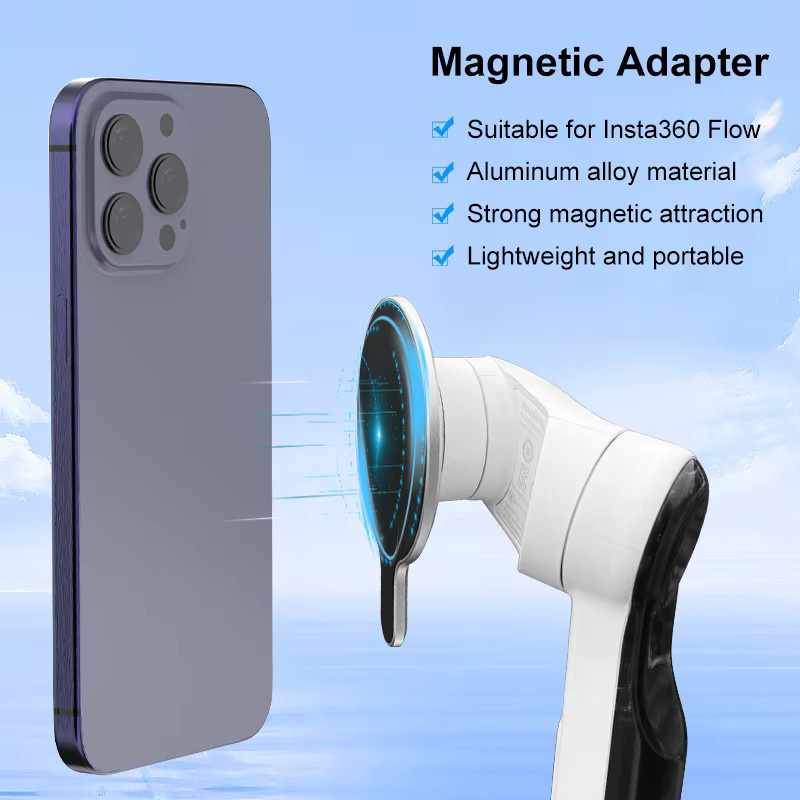 PULUZ Magnetische Adapter Basis für Insta360 Flow Gimbal Kamera Zubehör - Bild 2