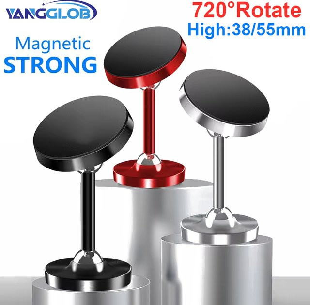 YANGGLOB Magnetische Autohalterung mit Dual Axis Rotation und Doppelkugelgelenk aus Legierung für alle Smartphone-Modelle - Bild 1