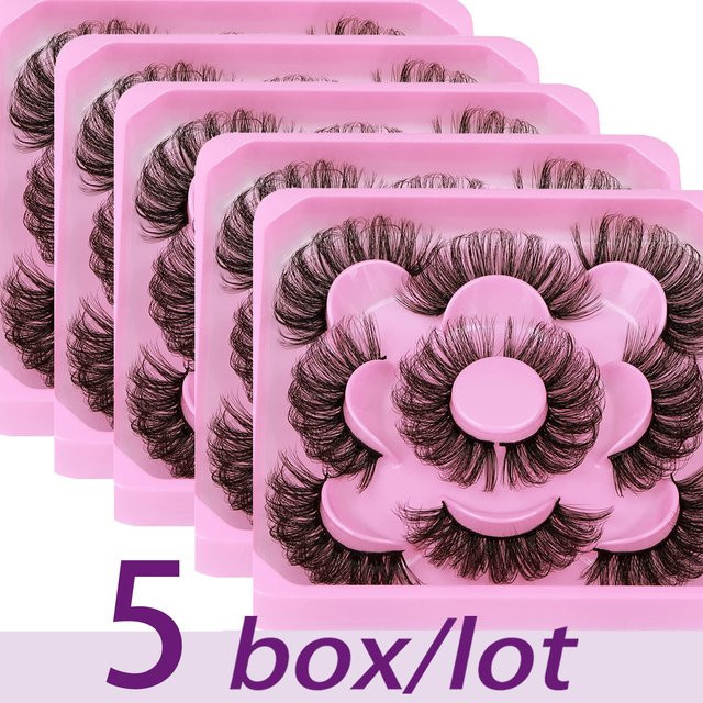 JIEFUXIN Russische Volumenwimpern, 3D Nerzwimpern, Unisex - Bild 1