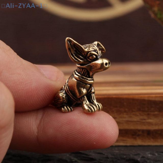 JETTING Bronzeskulptur Welpe aus massivem Kupfer und Messing in Bronze - Bild 1