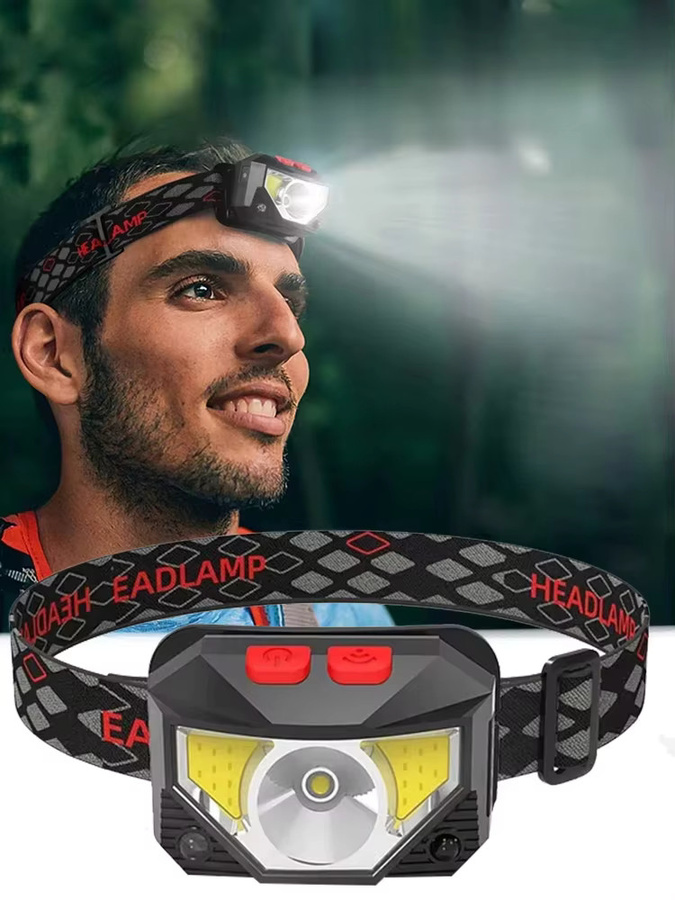 Heinast LED-Sensor-Stirnlampe mit USB-Aufladung in Schwarz - Bild 7