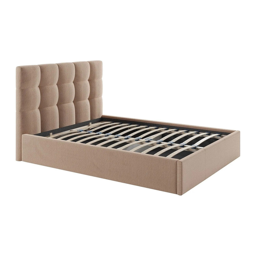 Mirdal Bett mit Bettkasten in Beige B/T/H: 140 x 190 cm - Bild 2