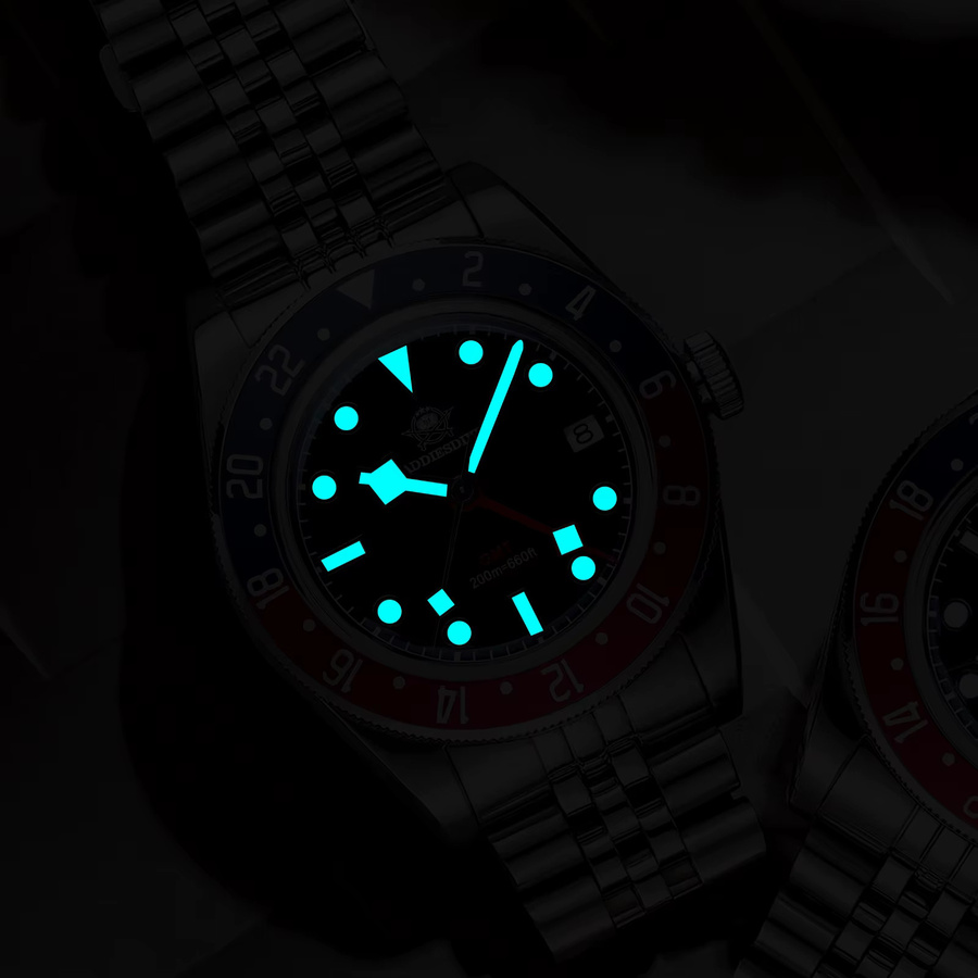 ADDIESDIVE Herrenuhr Diver, Edelstahl, Quarz, 20 ATM, Silber - Bild 5