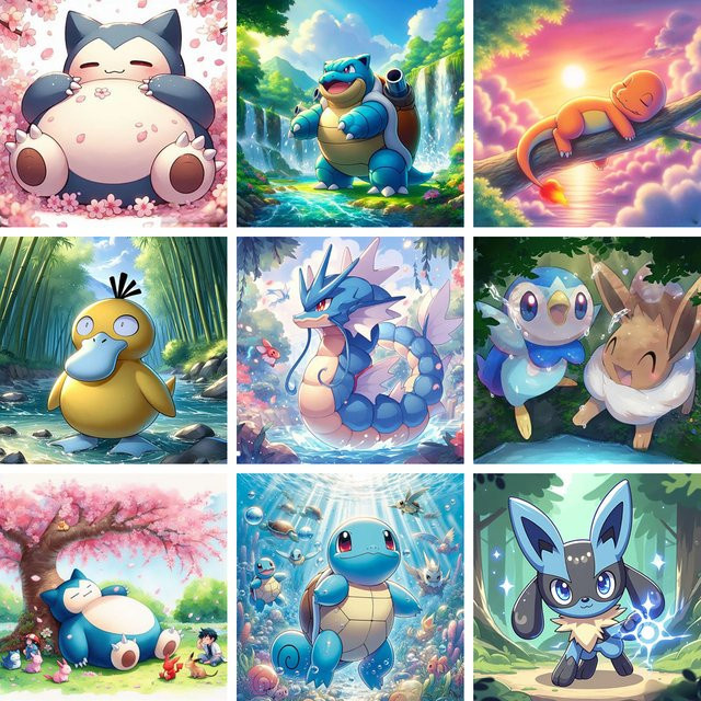 Potdemiel Pokémon Diamant-Malerei-Set, Fantasy, Bunt / Mehrfarbig - Bild 1