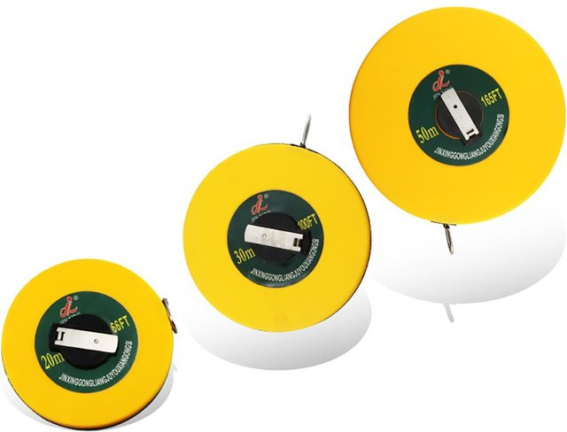 Ninth World Glasfaser Maßband für Gebäude Vermessung und Standortmessung, Gelb, 3 m - Bild 1