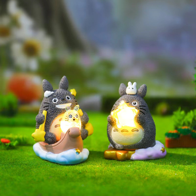 Bandai Totoro Die unsichtbare Totoro Auf der Straße bei Nacht, Blindbox, Desktop-Deko mit Lichtern - Bild 3