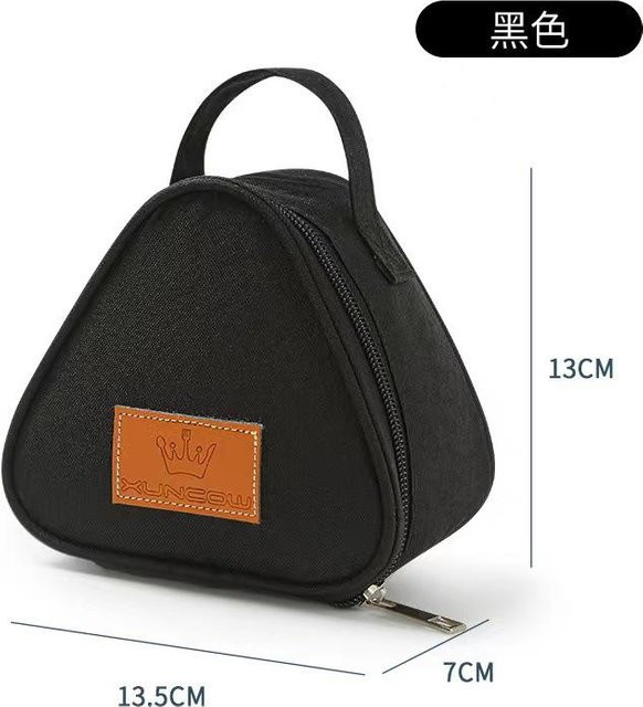Love Home Garden Mini-Dreiecks-Isoliertasche aus Aluminiumfolie als Thermokühler und Lunch-Tasche in Schwarz - Bild 1