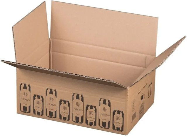 PROREGAL Versandkarton für 24 Getränkedosen, 15 Stück, Braun, Doppelwellig, B/T/H: 41,0 x 27,5 x 17,0 cm - Bild 1