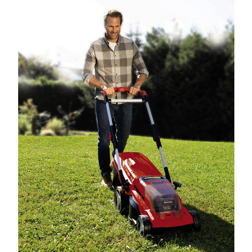Einhell Power X-Change Akku-Rasenmäher GE-CM 36/37 Li Solo mit 37 cm Schnittbreite und 45 l Fangkorb in Rot - Bild 2