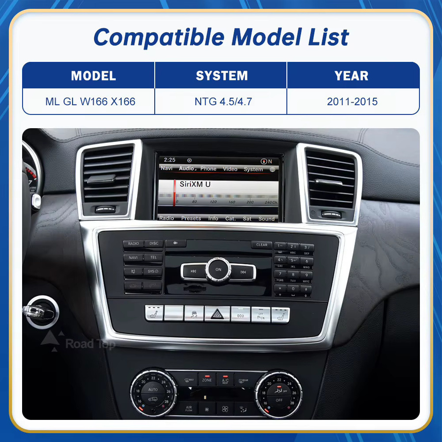 AUTOABC Drahtlose CarPlay und Android Auto Navigation für Mercedes Benz GLA CLA GLK SLK CLS W204 W176 W246 X204 C117 NTG4.5/4,7 Modelle 2011-2015 mit Bluetooth - Bild 2