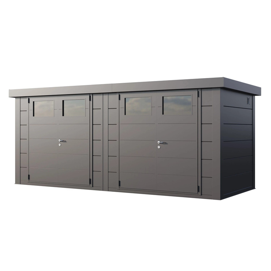 Telluria Gerätehaus DUO in Silber, B/T/H: 542 x 228 x 219 cm - Bild 2