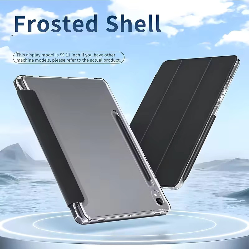 Transparente Acryl-Hülle mit Stifthalter für Samsung A9, A9+, A11, A11+, S9, S9 FE, S10, S10 FE und S10 Lite aus Kristall-Acryl und TPU in Violett - Bild 4