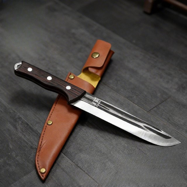 PLYS Handgeschmiedetes Fleischschabermesser mit Holzgriff zum Schlachten und Schneiden von Fleisch - Bild 1
