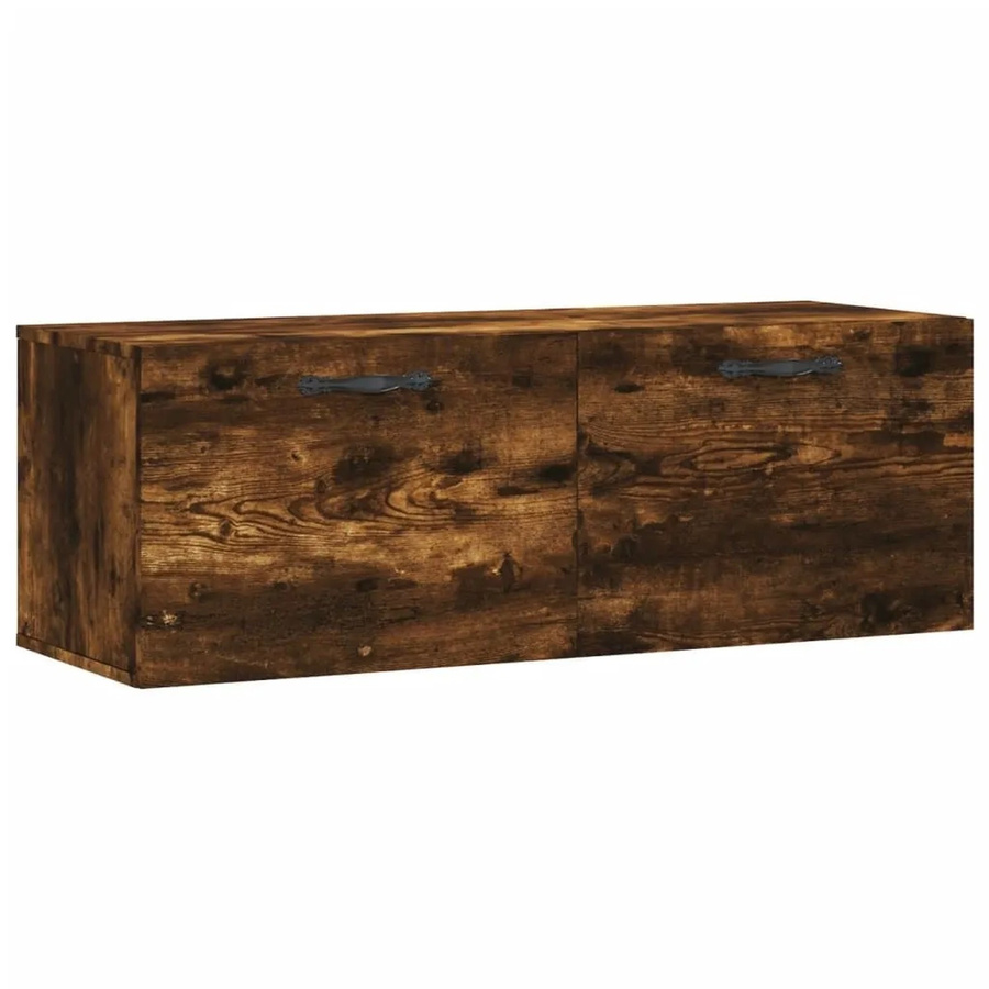vidaXL Wandschrank aus Holzwerkstoff in Räuchereiche, Farbe: Braun, B/T/H: 100 x 36,5 x 35 cm - Bild 2