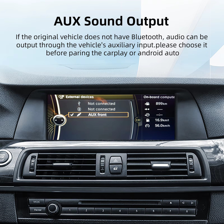 Ezonetronics Kabelloses CarPlay und Android Auto Nachrüstkit Decoder-Box für BMW CIC 1 3 5 6 7 Serie, X1 X3 X5 X6 und MINI in Schwarz mit Wi-Fi und Bluetooth - Bild 5