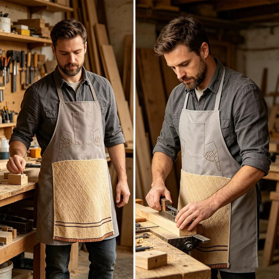 Lustige Scherzschürze NEWChef in Rustic für Erwachsene - Bild 2