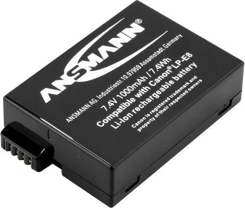 Ansmann A-Can LPE8 Kamera-Akku Schwarz, 1000 mAh, 7.4V - Bild 1