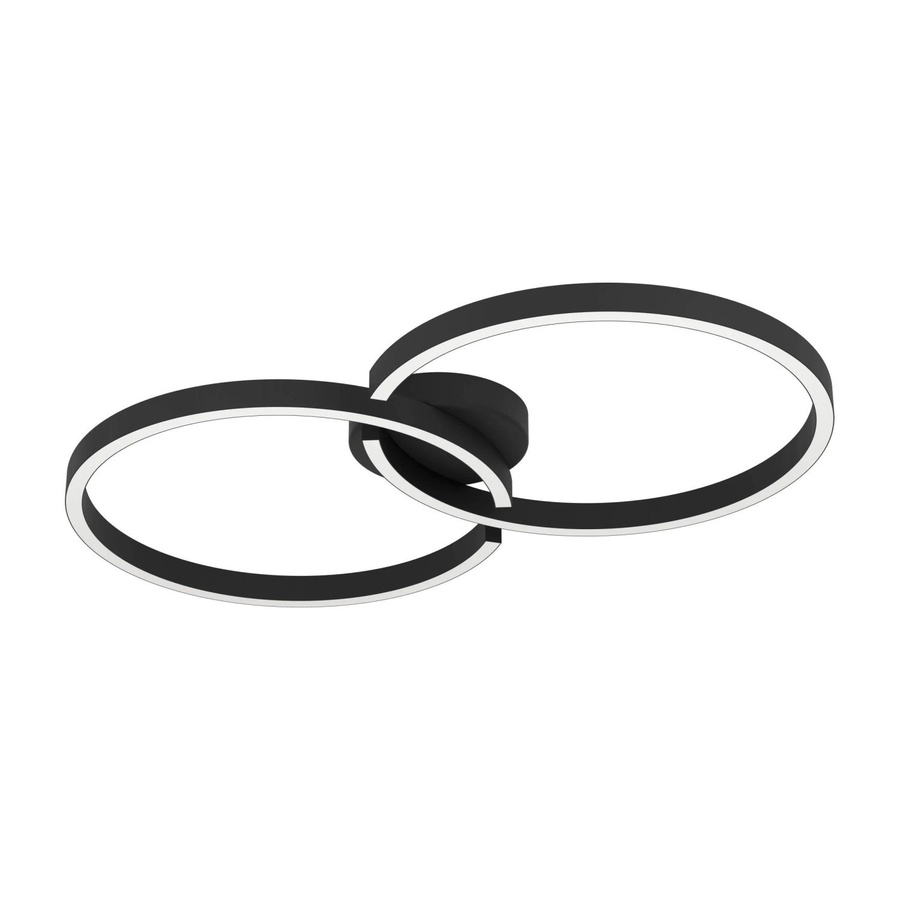 Eglo Amandolo LED Deckenleuchte RGBW in Schwarz, dimmbar mit Fernbedienung, B/T/H: 67,5 x 38 x 6,5 cm - Bild 2