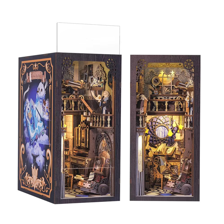 Cutebee DIY Buch Nook Kit, 3D Holz Puppenhaus, mit LED Licht, ab 14 Jahren - Bild 3