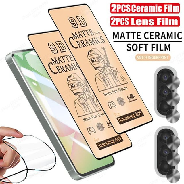 4in1 Displayschutzfolie und Kameraobjektivfolie aus weicher Keramikfolie für Samsung Galaxy A57 A36 A56 A34 A26 A14 A53 A17 in Transparent - Bild 1
