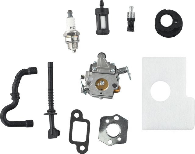 Stihl Vergaser-Set für Kettensägen MS180C MS170 017 018 inklusive Luftfilter, Kraftstoffleitung und Dichtungen in Multicolor - Bild 1