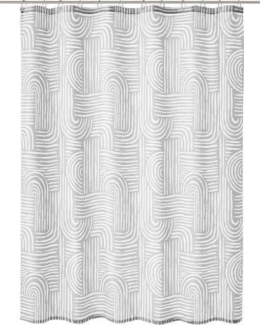 Kleine Wolke Duschvorhang Linja Seide Grau B: 180 cm, H: 200 cm - Bild 1