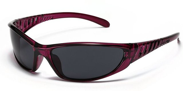 liuongwen Sportsonnenbrille, Kunststoff, Vollrand, rechteckig, lila - Bild 1