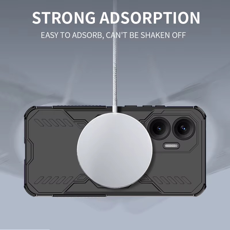Armor Magnetische Handyhülle für Xiaomi Poco X8 Pro Max X8 X7 Pro in Schwarz mit Wärmeableitung und MagSafe Unterstützung - Bild 3