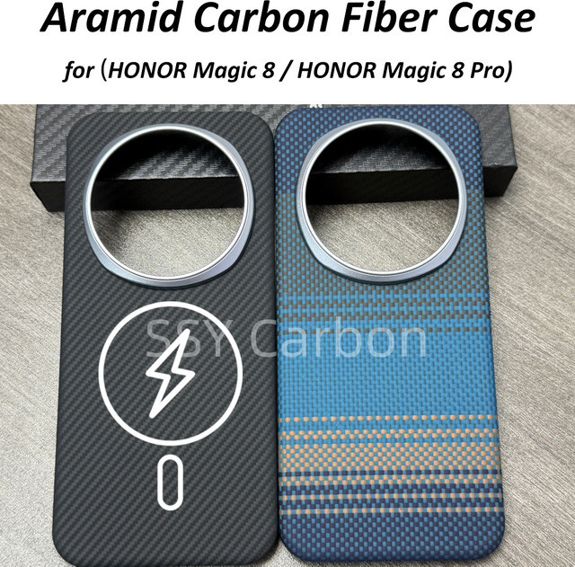 Honor Carbonfaser-Hülle für Honor Magic 8 und Honor Magic 8 Pro, Aramidfaser, magnetisches Design, Multicolor - Bild 1