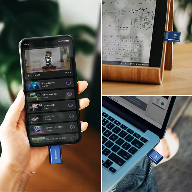 Samsung USB Typ-C Flash-Laufwerk in Blau für Smartphone, Tablet und PC - Bild 4