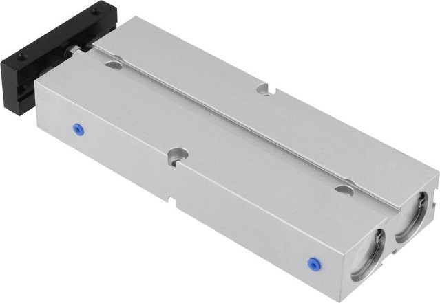 Fishine Pneumatikzylinder Doppelstange doppeltwirkend aus Aluminiumlegierung in Silber, Bohrung: 20 mm, Hub: 100 mm - Bild 1