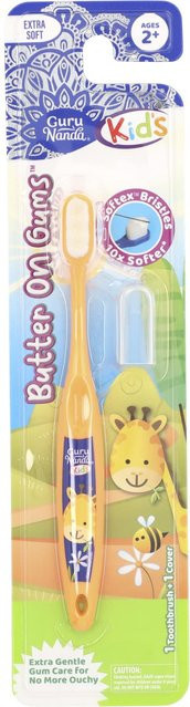 GuruNanda Kinder Zahnbürstenkopf, extra weich, Giraffe, White - Bild 1