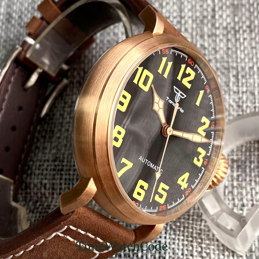 Tandorio Armbanduhr, Automatik, Bronze, 47 mm, Herren, Schwarz - Bild 3