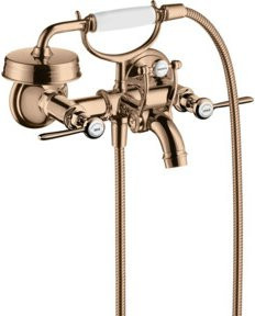 Hansgrohe Axor Montreux Zwei-Griff-Spültischarmatur in poliertem Rotgold - Bild 1