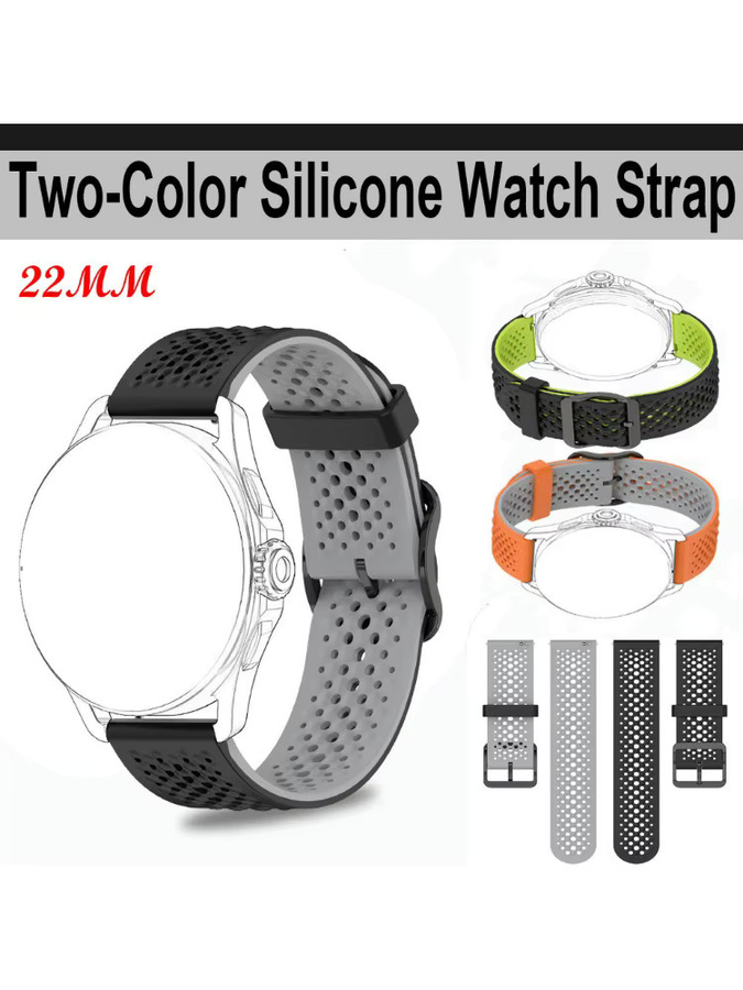 QCTOG Uhrenarmband Silikon, 22 mm, multicolor - Bild 5