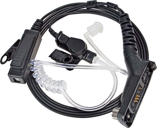 YNIBST Akustikrohr-Headset mit Mikrofon für Walkie Talkie, kompatibel mit APX6000 APX8000 XPR7550e XPR7350e XPR7580e, Schwarz - Bild 1